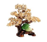 Lijiaxiuyc-101 Bonsaï en Cristal Arbre Porte-Bonheur en Cristal, décorations for Arbre à Argent, Ornements for entrée, Ouverture d'une Boutique Décor de Table(Beige)