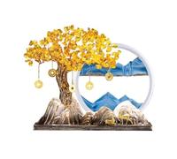 Lijiaxiuyc-101 Bonsaï en Cristal Arbre Porte-Bonheur en Cristal for Salon, Arbre à Argent Citrine, décoration d'ouverture de Bureau Domicile Décor de Table(Blue)