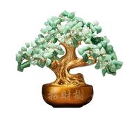 Lijiaxiuyc-101 Bonsaï en Cristal Arbre Porte-Bonheur for Salon, Arbre à Argent en Citrine, Cristal for décoration de Bureau Décor de Table(Green)