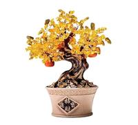 Lijiaxiuyc-101 Bonsaï en Cristal Décoration de Table en Cristal, Arbre bonsaï, équilibre Feng Shui Reiki Décor de Table(Beige)