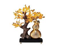 Lijiaxiuyc-101 Bonsaï en Cristal Décorations de Gourde en Forme d'arbre Porte-Bonheur Citrine, décoration d'entrée for Salon, glacière à vin, Meuble TV Décor de Table
