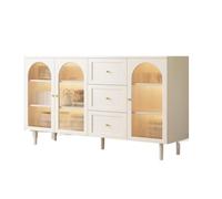 Lijiaxiuyc-101 Buffet Cuisine Buffet de Cuisine Minimaliste Moderne avec Porte vitrée et Trois tiroirs, en Bois, 160 cm
