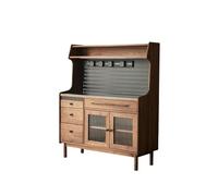 Lijiaxiuyc-101 Buffet Cuisine Buffet en Bois avec Plateau Bas for thé/café, rangements, Double Porte et Trois tiroirs