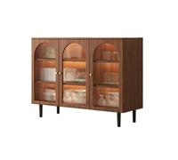 Lijiaxiuyc-101 Buffet Cuisine Buffet en Bois avec Porte vitrée, Meuble de Rangement Simple rotin for la Maison, Le Restaurant ou Cuisine