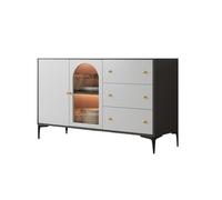 Lijiaxiuyc-101 Buffet Cuisine Buffet en Bois avec Porte vitrée, Simple, à Trois tiroirs, Rangement for la Maison, Le Restaurant ou Cuisine(Moyen)