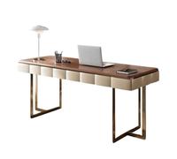 Lijiaxiuyc-101 Bureau d'ordinateur Bureau de Style Minimaliste avec Rangement, Table d'écriture en Bois et métal, Marron Rustique(L)