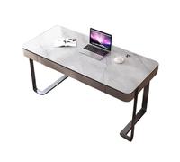 Lijiaxiuyc-101 Bureau d'ordinateur Bureau d'étude Minimaliste Moderne avec tiroirs et Prises de Charge, Plateau en Ardoise Cadre Acier(M)