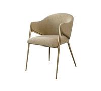 Lijiaxiuyc-101 chaises Chaises d'appoint, chaises de Salle à Manger avec Dossier en tonneau et Pieds en métal, fauteuils rembourrés en Fausse Fourrure, chaises de Salon Chaise Salle a Manger(Khaki)