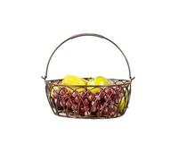 Lijiaxiuyc-101 Étagère à fruits Corbeille à fruits, corbeille en fer avec poignée, et légumes for conserver les aliments Cuisine(Bronze)