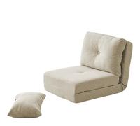 Lijiaxiuyc-101 Fauteuil Poire Canapé-lit Pliable avec Housse Lavable, Tatami, Chaise de Sol inclinable, siège fenêtre Siège modulable(Blanc)