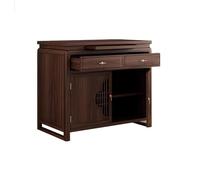 Lijiaxiuyc-101 Meuble d'autel Bouddhiste Armoire de sanctuaire d'intérieur en Noyer Noir avec tiroir, Bouddha
