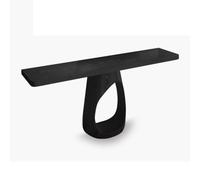 Lijiaxiuyc-101 Meuble d'autel Bouddhiste Table Console en Bois d'entrée Noire carbonisée(Moyen)