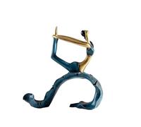 Lijiaxiuyc-101 Sculpture de Table Figurine de Fille en résine, décoration créative Forme Yoga, 23 x 8 cm (L l H)