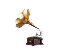 Lijiaxiuyc-101 Sculpture de Table Ornement de Tourne-Disque Vinyle créatif, modèle rétro en Fer forgé, décoration Meuble à vin