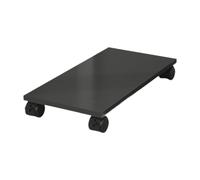 Lijiaxiuyc-101 Support pc sous Bureau Support de processeur Mobile, Support de Tour PC en Bois avec 4 Roues, Chariot PC sous Le Bureau adapté à la Plupart des pc(Noir)