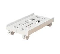 Lijiaxiuyc-101 Support pc sous Bureau Support PC réglable, Support Tour PC Mobile avec 4 roulettes, Chariot PC au Sol for Bureau à Domicile et sous Bureau adapté à la Plupart des pc(Blanc)