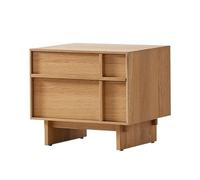 Lijiaxiuyc-101 Table de Chevet en Bois Style Wabi Sabi, Forme linéaire, Meuble Rangement Mural Table de Nuit avec Rangement(Natural)