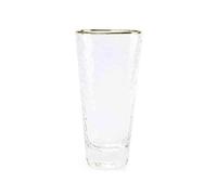 Lijiaxiuyc-101 Verres à gobelet Verres en cristal clair à bordure dorée, soufflés la main et martelés, parfaits for l'eau, les jus de fruits, boissons chaudes froides, le whisky cocktails(Grand)