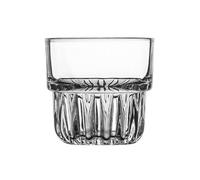 Lijiaxiuyc-101 Verres à gobelet Verres transparents empilables à rayures, épais et résistants, parfaits for l'eau, les jus, boissons, le lait, café cocktails(Petit)