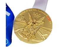 LiJingR 10x Lega di Zinco Della medaglia d'oro 2024 85x85x5mm