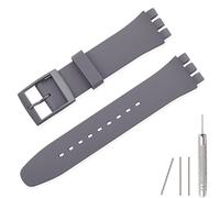 Lijinlan Bracelet de rechange en silicone pour Swatch 17 mm, 19 mm, 20 mm, bracelet de montre étanche pour Swatch (20 mm, gris)