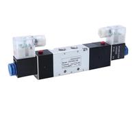 LIJKCCVEB Électrovanne directionnelle pneumatique à Double tête, Double Commande, 5 Voies, 3 Positions, Maintien de Puissance, 4V130C-06 4V230C-08(4V130C-06,AC24V)