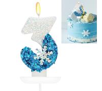 LiJuanWang Bougies Anniversaire,Flocon Bougies Anniversaire 3,Bougies d'anniversaire des Neiges à Paillettes,décorations de gâteau,pour Enfants,Adultes,Anniversaire,Mariage,Anniversaire