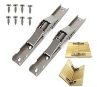 LiJuanWang Charnière de Porte Pliante/étagère,2 pièces Charnière D'étagère,Charniere Porte Placard Hidden Bracket Table Holder,avec Vis,Accessoires de Meubles,pour Portes d'armoire