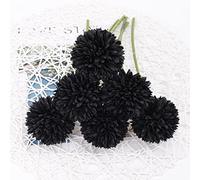 LIJUCAI 1/5 pcs Pissenlit Fleur Boule Simulation Bouquets Fleur Artificielle Mur Faux Fleur Décoration De La Maison De Mariage Tenant Une Fleur, Noir, 1 pcs