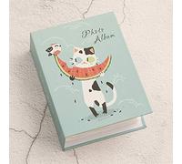LIJUCAI 6 Pouces Plastique 100 Poches Album Photo Stockage d'images Scrapbooking Maison Étui pour Photos Animaux de Dessin animé Cadre pour Album Photo Famille Motif 14