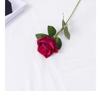 LIJUCAI Fleurs artificielles Branche de Rose Bouquets de Mariage décoration Fausse Fleur Maison Table Jardin Arrangement (1pc/Rose Rouge)