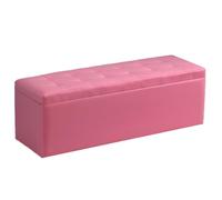 LIKANGLONGJU Banc Canapés Coffres, Chaises de Salle D'attente, Banquette de Réception, en Tissu PU et Mousse, Structure, pour Les Chambres(Pink,100x40x40cm/39x16x16in)