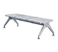 LIKANGLONGJU Banc d'accueil Trois Places en Acier Robuste, Banquette de Salle D'attente, Longueur 160 cm, avec Grille Perforée pour Hôpitaux