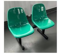 LIKANGLONGJU Banc D'attente Deux Places, Banquette de Hall, Cadre en Métal et Siège en Plastique Épaissi, Adaptée aux Cliniques, Écoles, Bureaux(Green)