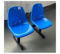 LIKANGLONGJU Banc D'attente Deux Places, Banquette de Hall, Cadre en Métal et Siège en Plastique Épaissi, Adaptée aux Cliniques, Écoles, Bureaux(Blue)