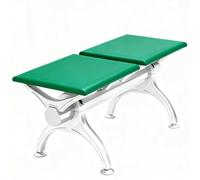 LIKANGLONGJU Banc de Salle D'attente Deux Places, Banquette de Hall, Panneau Plat en PU, Structure en Acier Métallique, Adaptées aux Hôpitaux, Aéroports(Green)