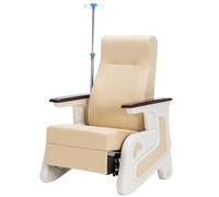 LIKANGLONGJU Banc de Salle D'attente pour Perfusion, Banquette avec Support pour Perfusion, Deux Accoudoirs, Adaptées aux Cliniques et Hôpitaux(Beige)