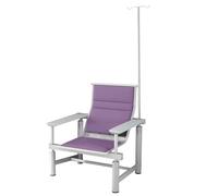 LIKANGLONGJU Banc de Salle D'attente pour Perfusion, Banquette de Supports à Support IV Réglables, d'une Structure Métallique et d'un Revêtement en PU(Purple)