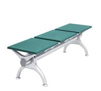 LIKANGLONGJU Banc de Salle D'attente Trois Places, Banquette de Réception en PU, Structure Métallique, Adaptées aux Bureaux, Hôpitaux et Espaces(Green)