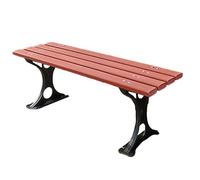 LIKANGLONGJU Banc Exterieur Jardin aux Intempéries pour Les Pelouses, Structure en Fonte et Lattes en Acier Plastifié, Capacité de Charge de 350 Kg(Red,120x39x41cm/47x15x16in)