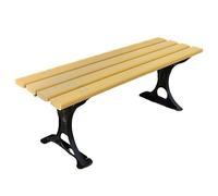 LIKANGLONGJU Banc Exterieur Jardin aux Intempéries pour Les Pelouses, Structure en Fonte et Lattes en Acier Plastifié, Capacité de Charge de 350 Kg(Yellow,120x39x41cm/47x15x16in)
