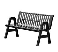 LIKANGLONGJU Banc Exterieur Jardin Fonte de Fer Capacité 360kg Terrasse Porche Parc Communauté, Durabilité 28 Ans Assemblage 15 Minutes Noir(150x60x70cm/59x24x28in)