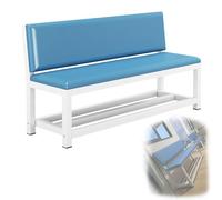 LIKANGLONGJU Banquette Coffre de Salle D'attente en Métal Banc d'accueil Multiplaces avec Rangement Assise et Dossier en Mousse Hauteur D'assise 45 cm(Blue,100x45x80cm/39x18x31in)