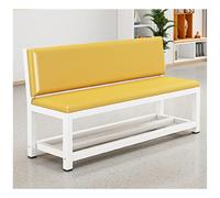 LIKANGLONGJU Banquette Coffre de Salle D'attente en Métal Banc d'accueil Multiplaces avec Rangement Assise et Dossier en Mousse Hauteur D'assise 45 cm(Yellow,120x45x80cm/47x18x31in)