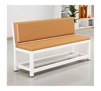LIKANGLONGJU Banquette Coffre de Salle D'attente en Métal Banc d'accueil Multiplaces avec Rangement Assise et Dossier en Mousse Hauteur D'assise 45 cm(Orange,120x45x80cm/47x18x31in)