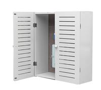 LIKANGLONGJU Protection pour Chauffe-Eau à Gaz, Grille Cache Radiateur Mural, Armoire de Rangement en PVC, Idéale pour la Maison, Le Bureau(60x60x25cm/24x24x10in)