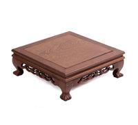 LIKANGLONGJU Table Basse Carrée Japonaise, Coffee Table en Bois Massif, Style Tatami, Charge Maximale de 45 Kg, Idéale pour Le Salon, Coloris Marron(25x25x11cm/10x10x4in)