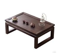 LIKANGLONGJU Table Basse Japonaise en Bois D'orme Massif, Coffee Table Style Tatami, Capacité de Charge de 45 Kg, Idéale pour Balcons, Salons et Chambres(Brown,80x50x30cm/31x20x12in)