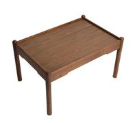 LIKANGLONGJU Table Basse Japonaise en Bois Massif, Coffee Table avec Bords Relevés, pour Les Espaces Tatami, Les Salons et Le thé de L'après Midi(Brown,80x40x26cm/31x16x10in)