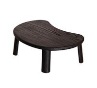 LIKANGLONGJU Table Basse Japonaise pour Sol en Tatami, Petite Coffee Table en Bois Massif, pour Les Cérémonies du Thé, Capacité de Charge de 50 Kg, Noire(80x54x27cm/31x21x11in)